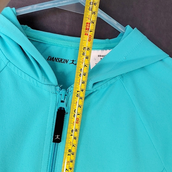 Danskin Aqua Fleece Zip Up with Hood and Vented Pockets - Size Small - Picture 12 of 13